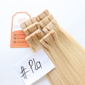 Personnalisation gratuite de la couleur des extensions de cheveux de bande cheveux humains Remy cuticule aligné ultra mince bandes de longue durée prix de gros - Product Image 4