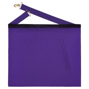 Delantal Masónico de Cuero OES Worthy Patron con Bordado a Mano de Corona de Laurel, Color Personalizado, Forma Cuadrada, Alta Calidad - Product Image 2