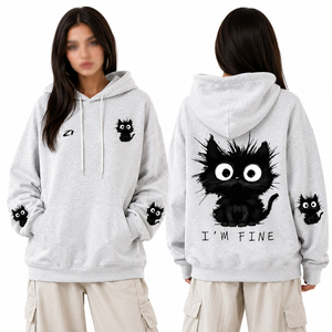 Sweat-shirts à capuche surdimensionnés pour femmes avec impression graphique personnalisée, en molleton de coton épais, à épaules tombantes, vêtements de détente, fabricant de logos personnalisés - Product Image 1