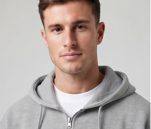 Ensemble survêtement homme hiver personnalisé avec logo, 100% coton 450 g/m², coupe ample et oversize, sweat à capuche zippé épais et pantalon de survêtement uni - Product Image 5
