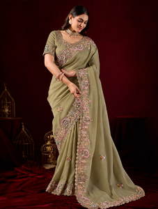 Sari de Seda Personalizado de Diseño Indio para Mujer, Hermoso Diseño Patola, Estilo Tradicional para Bodas y Fiestas - Product Image 4