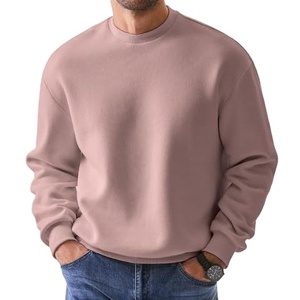 Sweat-shirt en molleton de coton personnalisé pour homme, couleur unie, pull décontracté d'automne, qualité supérieure, logo et couleur personnalisables, 2026 - Product Image 2