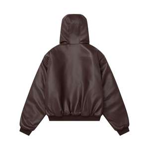 Veste coupe-vent décontractée haut de gamme style américain, coupe ample, à capuche, unie, avec fermeture éclair sur le devant, pour l'automne et l'hiver, style hip-hop - Product Image 5