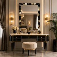 Miroir mural avec cadre en corne incrusté indien |   Miroir suspendu de style Art Déco |   Miroir décoratif de style farmhouse, nautique et plage, de qualité supérieure