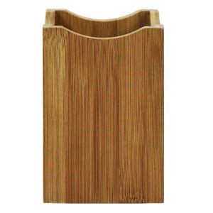 Natural Wooden Pencil Holder Organizer with Curved Open Top <b>Rustic</b> <b>Wood</b> <b>Desk</b> Storage Box for Pens Pencils Makeup Brushes Holder - Product Image 6