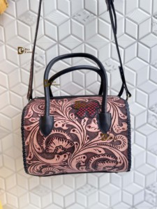 Bolso de Hombro de Cuero Tallado a Mano de Diseño 2026, Bolso de Mano de Lujo Estilo Gitano, Hecho a Mano, Elegante, para Mujer - Product Image 4