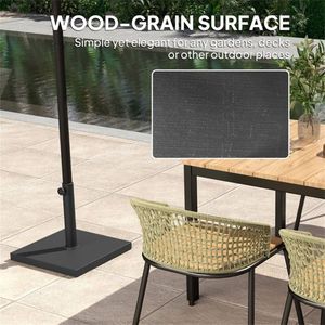 Ombrellone da Giardino Quadrato con Base in Acciaio Inox e Ferro per Patio, Ristorante, Hotel, Spiaggia - Consigliato per la Pioggia - Product Image 6