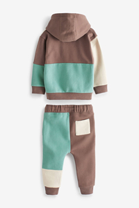 <b>Embroidery</b> Hoodie <b>Sets</b> Boys Spring Street Wear 2 Piece <b>Set</b> Toddle Kids Colorblock Tracksuit - Product Image 2