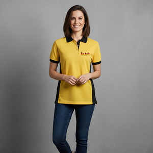 Wholesale Hip Hop Style Solid Color Contrast Color Polo T-shirts For Women's Cotton <b>Polyester</b> Belnd Breathable Women Polo Shirt - Product Image 1