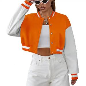 2025 Top Trending Custom Logo Varsity <b>Jackets</b> for Women 100% Cotton Fleece Printed Fabric Unisex University <b>Jackets</b> - Product Image 1