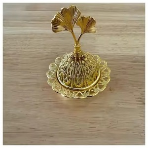 Hand-Made Brass Incense <b>Burner</b> With Ginkgo Leaves Design Aromatic Diffuser All-Season Use Incense <b>Burner</b> - Product Image 1
