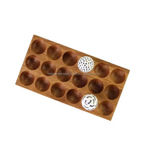 Porta Huevos de Madera Ecológico, Apto para Lavavajillas, Bandeja para Encimera, Organizador de Huevos Frescos para Cocina, Estilo Rústico - Product Image 1