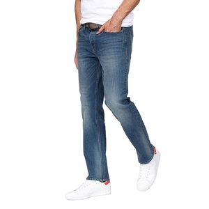 Venta al por mayor de tallas grandes de cintura alta de los hombres de mezclilla ajustada pierna recta otoño estilo casual Jeans proveedor de Bangladesh - Product Image 6