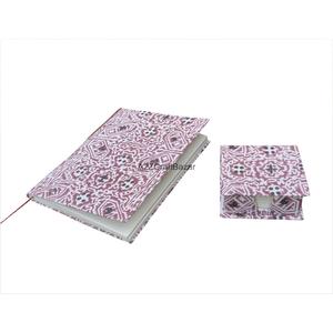 High Quality Creative Block Printed Fabric Cover Handmade Paper Diary/<b>Notepad</b> for Welcome Gifts Weddings Family Events Made - Product Image 1