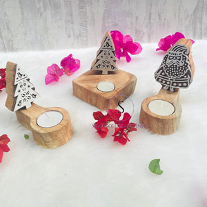 New Arrival 2026 Traditional Hand Carved Wooden Christmas <b>Tree</b> Tealight Candle Holder for Home <b>Decoration</b> and Christmas Parties - Product Image 6