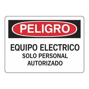 Panneau de signalisation de danger en espagnol Brady, personnel autorisé uniquement, utilisation intérieure/extérieure, PVC, aluminium, impression UV - Product Image 2