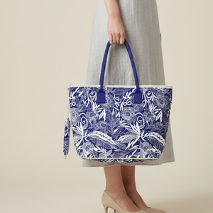 กระเป๋าถือผ้ากระสอบดีไซน์เนอร์  นำกลับมาใช้ใหม่ได้ ทนทาน พิมพ์ลาย  กระเป๋าใส่ของชายหาด ช้อปปิ้ง  ลายพิมพ์เต็มใบ  ขนาดกลาง  ไม่ใช่กระเป๋าแบบมีหูหิ้ว - Product Image 5