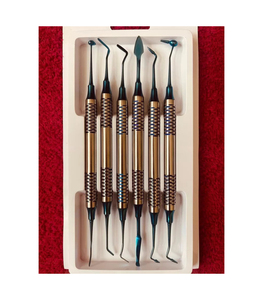 Ensemble de 6 instruments de restauration dentaire, outils de remplissage composite revêtus de titane pour la restauration dentaire - Product Image 2