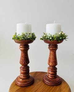 Modern Rustic Wooden <b>Candle</b> Stand Holder for Home Interior Decoration Dining Table Centerpiece and Decorative <b>Candle</b> Display - Product Image 3