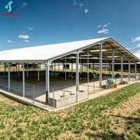 Bâtiment d'élevage économique préfabriqué pour bovins, ovins, caprins, équins et porcins – Solution durable de logement agricole à ossature métallique