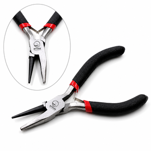 Stainless Steel <b>Needle</b> Nose Pliers for Jewelry Making Black Handle Precision Hand Tool 12.5cm DIY Craft <b>Beading</b> Pliers - Product Image 4