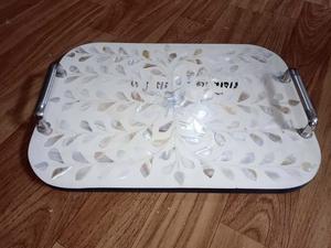 Bandeja Feng Shui de Lujo Hecha a Mano con Incrustaciones de Hueso Ecológicas, Diseño Decorativo Elegante, Calidad Premium para Servir en el Hogar y la Cocina - Product Image 2