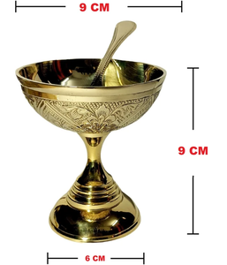 Bol à glace en laiton avec coffret cadeau rouge, ensemble cadeau de mariage à prix incroyable - Product Image 2