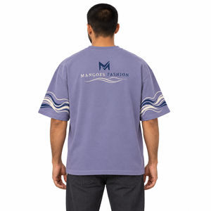 T-shirts unis pour hommes en noir et blanc, 160 GSM, poids lourd, logo personnalisé, t-shirts Pro Club de haute qualité, design personnalisé, service OEM - Product Image 2