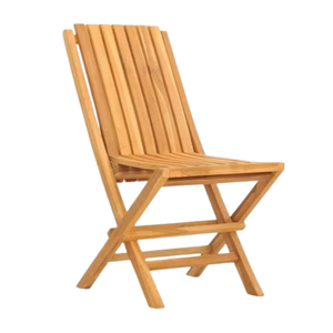 เก้าอี้พับทำจากไม้สักสำหรับห้องรับประทานอาหารหรือกลางแจ้งที่สามารถทนต่อสภาพอากาศร้อนด้วยการออกแบบที่ทันสมัย - Product Image 1