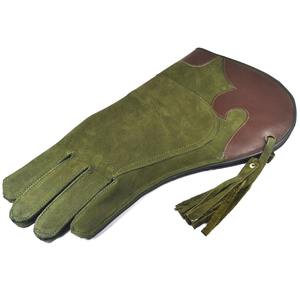 Guantes de Cetrería de Cuero Natural Marrón Suave para Maniobra de Halcones con Mano Izquierda, Diseño Personalizado, Alta Calidad - Product Image 3