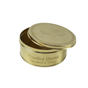<b>Quality</b> <b>Street</b> <b>Chocolate</b> Toffee Box Handcrafted Metal Shiny Brass Storage Box Lid Knob Embossed Design Modern Luxury Sustainable - Product Image 1