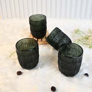 Juego de 4 Vasos de Vidrio Muse con Diseño Floral Vintage y Moderno, Capacidad de 400-450 ml, Aptos para Alimentos, Ideales para Hoteles, Bodas y Regalos - Product Image 4