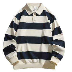 Camiseta Polo de Manga Larga para Hombre, Multicolor y con Diversos Diseños, Estilo Rugby Casual, Personalizable - Product Image 2