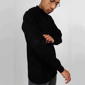 เสื้อยืดแขนยาวผู้ชายทรงโอเวอร์ไซส์ สตรีทแวร์ ผ้าฝ้าย คอกลม หนานุ่ม แบบเรียบง่าย สไตล์วินเทจ ลุคฮิปฮอป แฟชั่น - Product Image 2