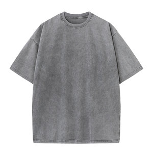Camisetas Streetwear con Estampado DTG, Camiseta de Mezclilla Lisa, Tallas Grandes, Ropa para Hombre, Camiseta con Lavado Ácido, Camisetas Vintage Personalizadas para Hombre, Camisetas Extra Grandes - Product Image 1