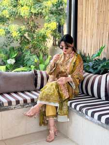 Fashion Accessories Indian Pakistani Designer Embroidery Cotton <b>Silk</b> Festive Party Wear Women Salwar Suits Latest Design - Product Image 3
