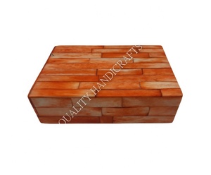 Caja de Joyería de Madera con Incrustaciones de Hueso Naranja de la Mejor Calidad, 15x10x5cm, Decoración de Hogar de Lujo, Regalo de Cumpleaños, Artesanía de la India - Product Image 1