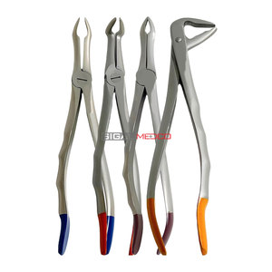 Juego de 4 Pinzas de Extracción de Raíces de Punta Fina de Acero Inoxidable Alemán, Instrumentos Quirúrgicos Dentales, Cirugía Oral Profesional - Product Image 1