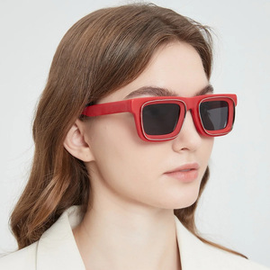 Lmamba 98204 Punk Square Sunglasses Men 2024 Luxury Brand Designer Retro Rectangle <b>Sun</b> Glasses Women Thick Frame Custom <b>Shades</b> - Product Image 2
