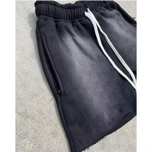 Pantalones Cortos Personalizados para Hombre, Lavado Ácido, Felpa Francesa, 100% Algodón, Cintura Elástica, Alta Calidad, Estilo Vintage, Estampado Puff, Talla Grande - Product Image 6