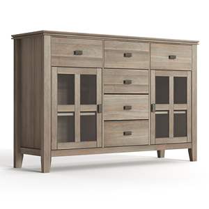 Artisan Distressed <b>Grey</b> <b>Sideboard</b> Buffet Handcrafted for Style and Durability - Product Image 1