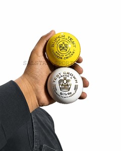 ลูกคริกเก็ตคุณภาพสูง Salstar Sport หนังวัวแท้เกรดพรีเมียม สีเหลืองขาว สำหรับเล่นในร่ม ปรับแต่งสีและโลโก้ได้ - Product Image 1
