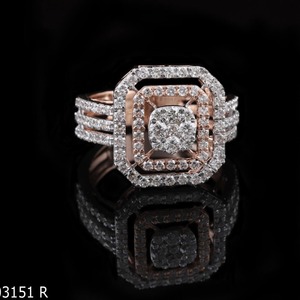 แหวนหมั้นผู้หญิงหรูหรา D'VINS JEWELS ดีไซน์ทันสมัย สีเหลือง ชุบทอง 14K เพชรทรงบริลเลียนท์เพาะเลี้ยงในห้องปฏิบัติการ รับรองโดย IGI ของขวัญสำหรับเธอ - Product Image 4