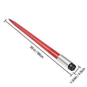 Asta per balle di fieno quadrata da 39 pollici, rivestita in rosso, capacità 3000 libbre, attacco rapido, per balle di fieno da 1 3/4 pollici, accessori per macchine edili - Product Image 5