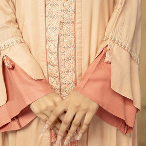 Abaya personnalisable en lin et coton sans couture, grande taille, pour femme, style Dubaï, pour l'Aïd, manches longues, vente en gros - Product Image 3
