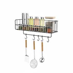 Estante Organizador de Especias de 2 Niveles, Industrial, de Madera y Metal, para Encimera de Cocina, Almacenamiento de Botellas de Condimento, Armario, Despensa, Soporte para Frascos - Product Image 4