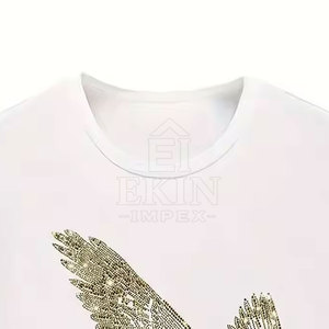 เสื้อยืดประดับเพชรพรีเมียมสำหรับผู้ชาย ดีไซน์วิบวับ เนื้อผ้านุ่ม สวมใส่สบาย เหมาะสำหรับงานปาร์ตี้และชุดลำลอง - Product Image 4