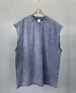 เสื้อกล้ามสีพื้น ผ้าฝ้าย 100% ระบายอากาศดี สวมใส่สบาย สำหรับผู้ชาย แห้งเร็ว เหมาะสำหรับออกกำลังกาย เล่นกีฬา สไตล์วินเทจ สำหรับฤดูร้อน - Product Image 3