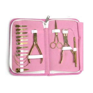Kit Completo de Herramientas para Extensiones de Cabello con Pinzas de Acero Inoxidable, Agujas para Coser Cabello, Accesorios para Tejer Extensiones - Product Image 1