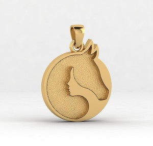 14k Gold 925 Silver 20mm Horse Blank Bezel With Women Setting <b>For</b> Breastmilk DIY Resin Filling Keepsake DIY Jewelry Findings - Product Image 1